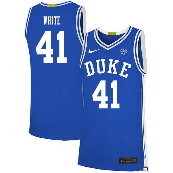 2020 Men #41 Jack White Duke Blue Devils College Basketball Jerseys Sale-Blue - Click Image to Close